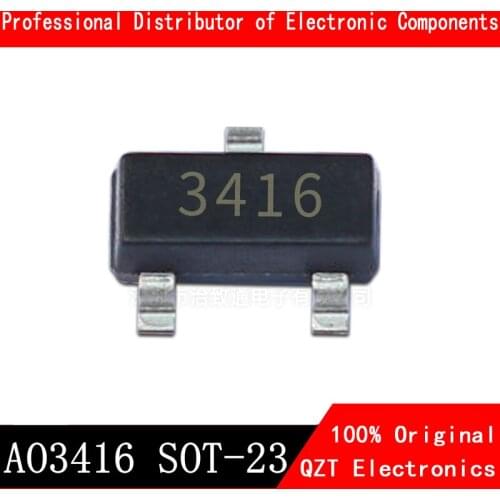 20pcs AO3416 SOT-23 3416 SOT23 AGRV N-Channel Enhancement Mode Field Effect