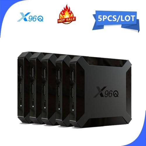 5 PCS lot Android 10 X96Q 4K Smart TV BOX 1080P Quad Core TV BOX Allwinner H313 2,4G Wireless WIFI media player 5 PCS lot Androi