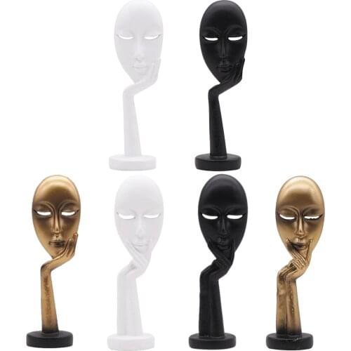 Abstract Thinker Sculpture Crafts Figurine Modern Hollow Bookshelf Statues