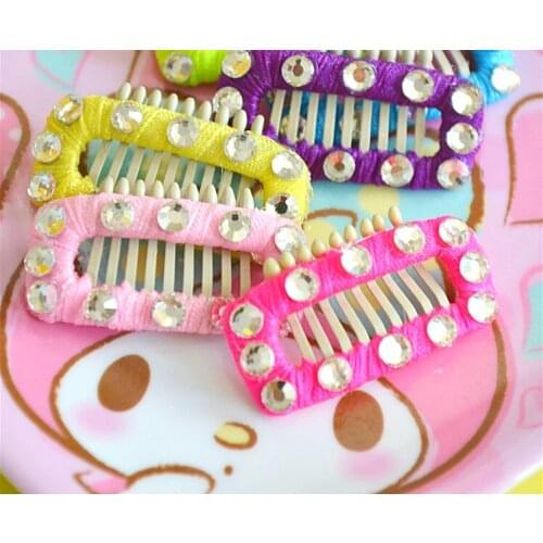 Diamond sparkling pet manually order issuing teddy Yorkshire than bear headdress flower dog accessories BB clip 20pcs