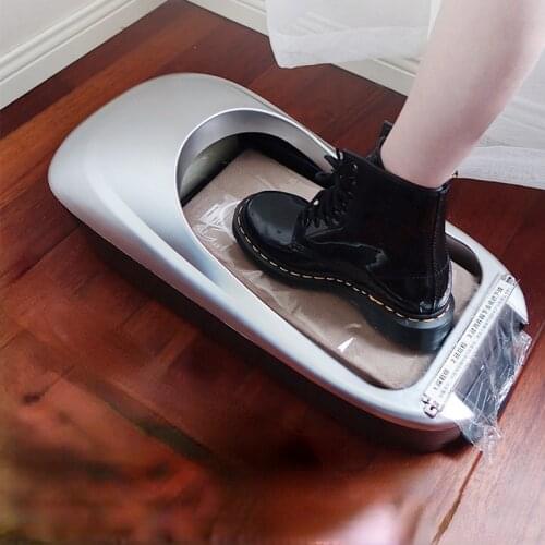 Hands Free Automatic Shoe Covers Machine Rain Shoe Covers Disposable Membrane Dispenser Sole Cover with film gifts No electric