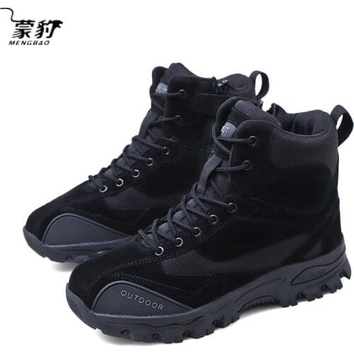 Black Tactical Military Boots Mens Work Safety Shoes Men Jungle Hunting Shoes Airsoft Hiking Walking Boots Male Bota Masculina