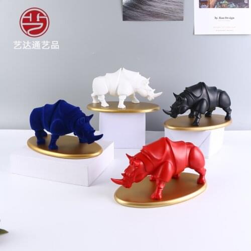 New resin crafts Nordic style home decoration base rhinoceros ornaments bullish furnishings