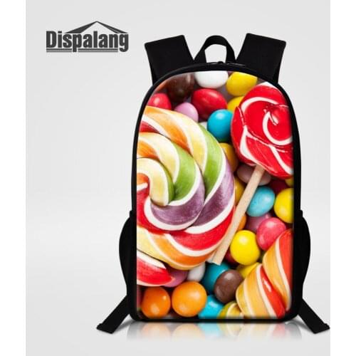 Dispalang Primary Children School Bags for Girls Candy Printing Large Backpacks For Teenagers Bookbags Kids Schoolbag Supplies