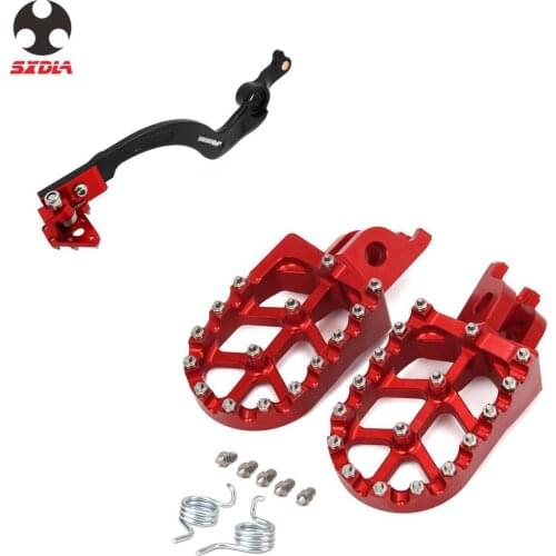 For Honda CRF250R 04-20 CRF450R 05-20 CRF450RX 2017-2020 CRF250RX 2019-2020 CRF Motorcycle Foot Pegs Footpegs Brake Pedal Set