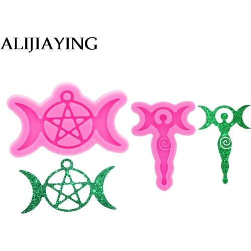 DY0749 Glossy Moon Resin Silicone Mold, Shiny Silicone mold , Resin Mould for Epoxy Jewelry Making DIY Crafts Pendant