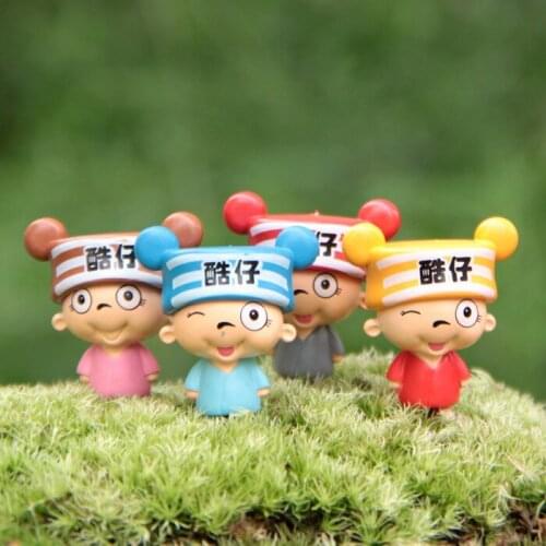 4pcs/lot Action Figure Super Cool Man DIY 3cm PVC Micro Landscape Doll Kids ornaments cute cartoon decoration Doll Model Anime