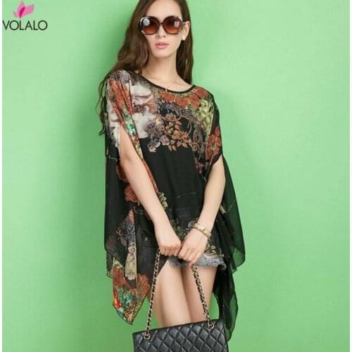 Summer Style Fashion Womens Vintage Flower PrintMuti Colors Chiffon Shirt Women Loose Chiffon Kimono Cardigan