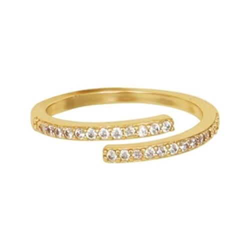 MANGOSKY Exquisite CZ Rings for Women Fashion Adjustable