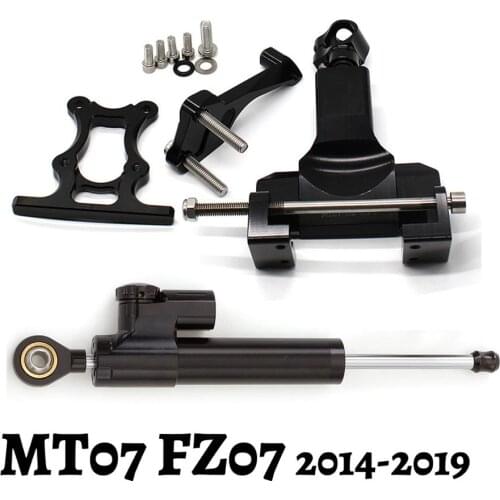 MT07 FZ07 Steering Damper Stabilizer Bracket For Yamaha MT-07 FZ-07 MT 07 2014-2019 XSR700 15-19 Motorcycle Dampers Mounting