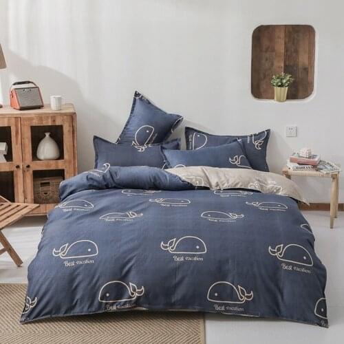 Cartoon Animal Print Bedding Set Home Textile Duvet Cover Sets Pillowcase Bed Sheet Double Queen King Size Bedlinen Bedclothes