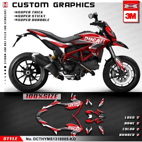 KUNGFU GRAPHICS Custom Stickers Kit for for DUCATI Hypermotard Hyperstrada 821 939 2013 2014 2015 2016 2017 2018