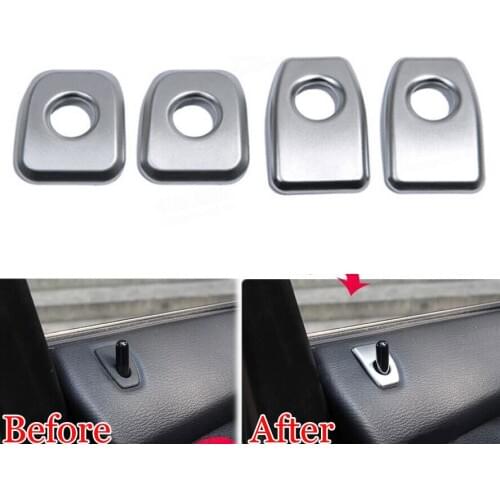 New ABS Interior Door Lock Pins Decorative Cover Trim Matt 4PCS For 2014 2015 bmw X5 F15 Car Styling Auto Accessories