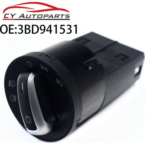 New Chrome Headlight Control Switch Fog Light For V W Jetta Mk4 Bora Passat B5 Beetle 3BD941531 3BD941531A