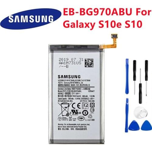 Orginal Samsung Galaxy S10E S10 E SM-G970F/DS SM-G970F SM-G970U SM-G970W Phone Battery EB-BG970ABU 3100mAh Free Tools AKKU