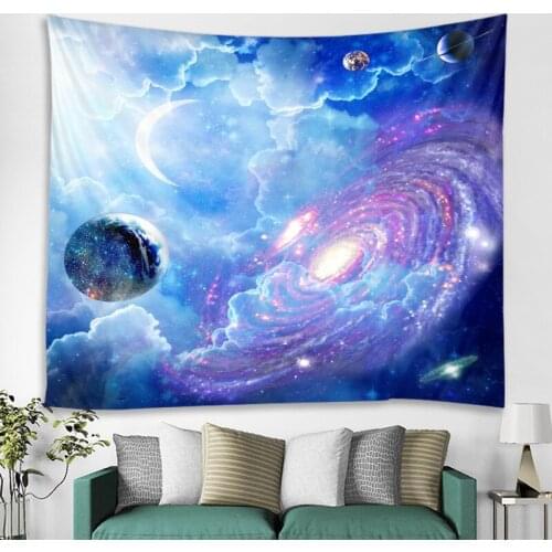 Psychedelic Art Tapestry Universe Abstract Trippy Print Wall Hanging Living Room Picnic Home Decoration Cloth Varios Print Tapiz