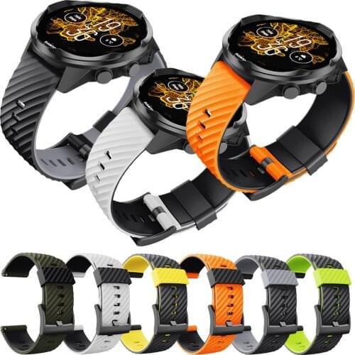 Hot Sell Silicone Rubber Watch Strap For Suunto 9 / Baro Watch Band Suunto 7 Watchband Spartan Watch Band HR Bracelet D5 Watch