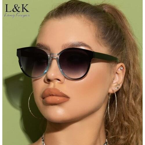 Retro Round Cat Eye Sunglasses Women Men Vintage Gradient Glasses PC Frame Sun Glasses Female Eyewear UV400 Fashion Driving New