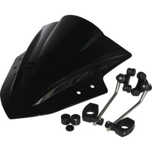 Motorcycle Bike Windshield WindScreen Windproof Double Bubble FOR KAWASAKI Z125 Z250/SL Z300 Z750 Z800 Windscreens Windshield