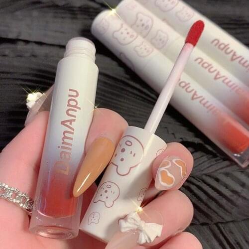 Water-light Mirror Lipstick Non-Stick Cup Lasting Waterproof Smooth Lip Tint Moisturizing Sexy Red Lip Makeup Lip Glaze Cosmetic