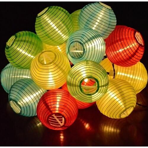 Explosive Solar Decorative Light 20LED Lantern String Lights New Year Christmas Indoor Garden Decoration Holiday Lantern