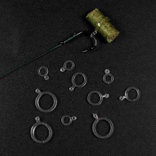 Wifreo 120PCS Elastic Baitband for Carp Fishing Pellets Bait Strips Transparent Rubber Rings Bait Bander Holder Stopping Boilies