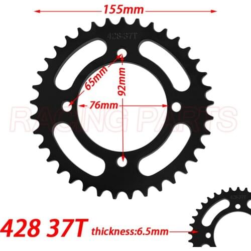 Rear Sprocket 428 76mm 37T For SDG hub wheel Pit Dirt Bikes Pitmotards YCF Stomp Thumpstar