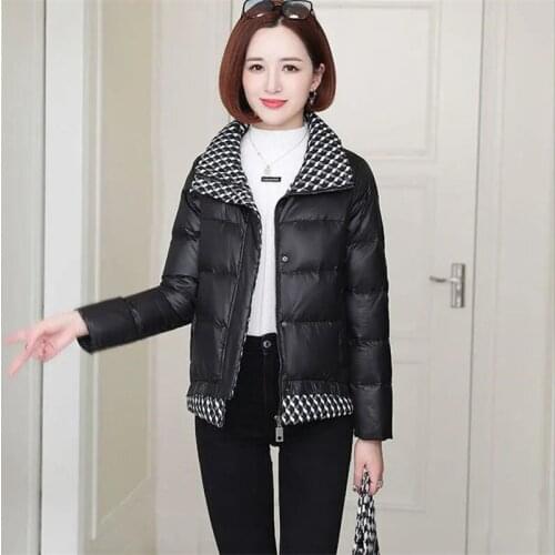 2021 New Short Down Cotton Jacket Women Winter Coat Tops Fashion Loose Ladies Padded Jackets Black Overcoat Parka Female Outwear