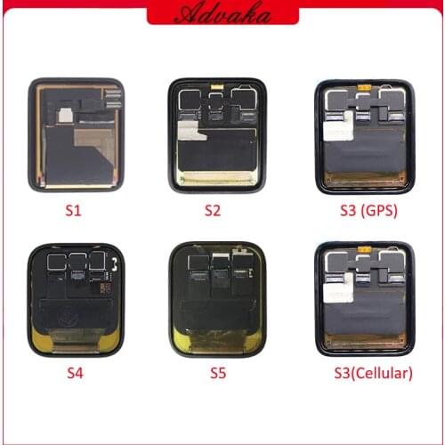 Advaka LCD Display Touch Digitizer Glass Panel Assembly For Apple Watch S1 S2 S3 S4 S5 S6 SE 38mm 40mm 42mm 44mm Screen Repair