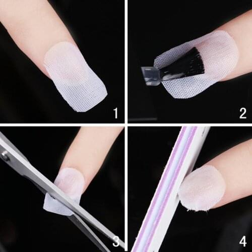 1.1*39.3inch White Nail Silk Wrap Sticker Self Stick Tape Extension Kit TSLM1