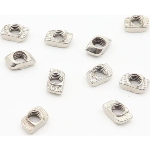 10pcs M3 M4 M5 Nickel Plated T nut Hammer Head Fasten Nut for Aluminum Extrusion Profile 2020/3030/4040/4545 series