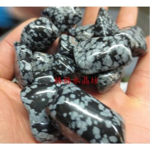 100g/lot free shipping Natural snowflake obsidian gravel alabaster gravel fish tank crystal pillow wholesale