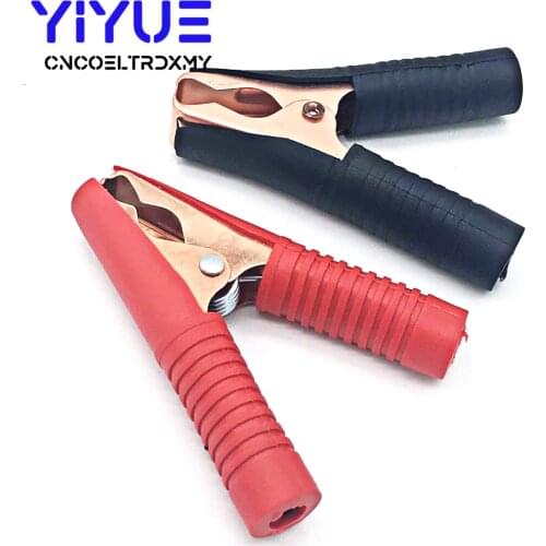 2Pcs Red+Black Car Alligator Clips Battery Clamps Crocodile Clip 100A Aligator Clips