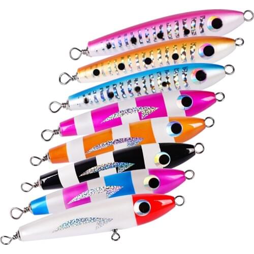 215mm\60.5G Large popper artificial lure fishing hot sale fluorescence green popper hard lure with large red lip VMC