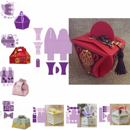 Chinese Style Hollowed 3D Gift Sugar Box Cutting Dies Scrapbooking DIY For Crafts Card Making Creative New Dies 2019