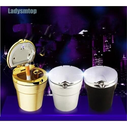 Ladysmtop Car Ashtray with LED Blue Light Case For Volkswagen vw Tiguan Passat CC Golf GTI R20 R36 Jetta POLO EOS Scirocco
