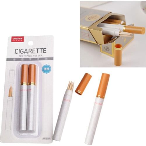 Two Sticks Outdoor Portable Cigarette Shape Secret Stash Diversion Pill Box Holder Toothpick Container Case Houders