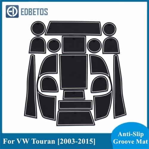 Door Groove Mat For VW Touran MK1 2003 2004 2006 2008 2009 2010 2011 2014 2015 Accessories Anti-Slip Mat Gate Slot Coaster