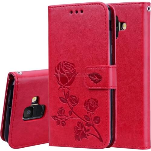 Leather Flip Case For Samsung Galaxy A6 Case Cover Samsung A6 2018 Wallet Phone Case For Samsung Galaxy A6 Plus 2018 Cover Coque