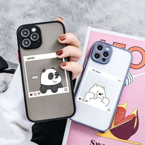 Cute Cartoon Little Bear Panda Cases For iPhone 12 11 Pro Max Mini Coque For iPhone X XR XS Max 7 8 6 6S Plus SE 2020 TPU Fundas