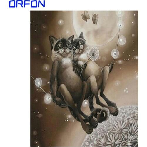 ORFON Pictures by numbers Animals oil Painting By Numbers Cat on canvas 40x50cm DIY Home Decor Frame Digital Painting For Gift