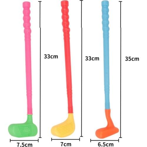 Plastic Early Educational Kids Golf Toy Set, Golf Clubs, Practice Holes, Golf Tees, Flag, Outdoors Exercise Toy for Kid