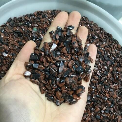 Natural Red obsidian gravel stone polished Rock crystal stones