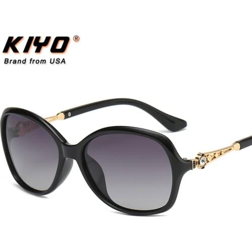 KIYO Brand 2020 New Women Oval Polarized Sunglasses PC Classic Sun Glasses High Quality UV400 Driving Eyewear 9535