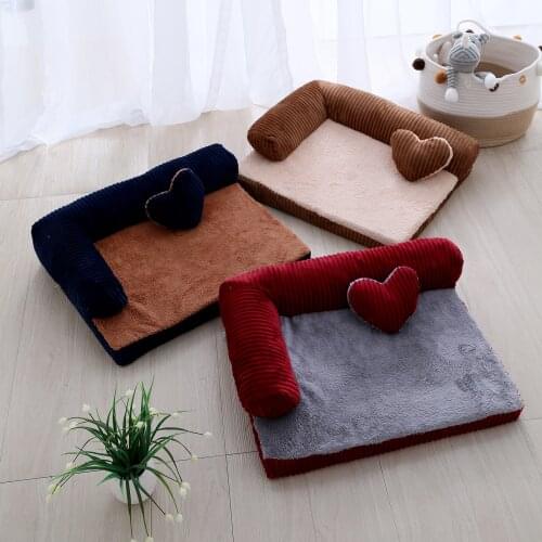 Orthopedic Dog Bed Lounge Sofa Removable Cover 100% Suede Mattress Memory-Foam Premium Prestige Edition with hesdrest support