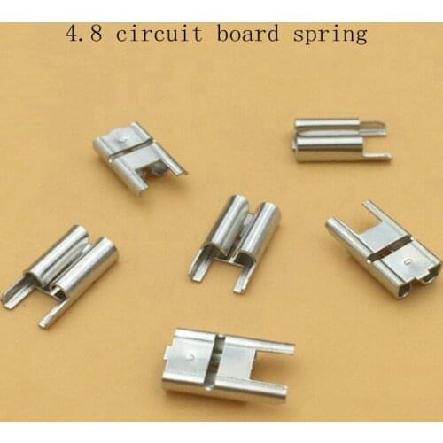 50pcs 4.8 circuit board plug spring PCB welding terminal circuit board pads free shippng