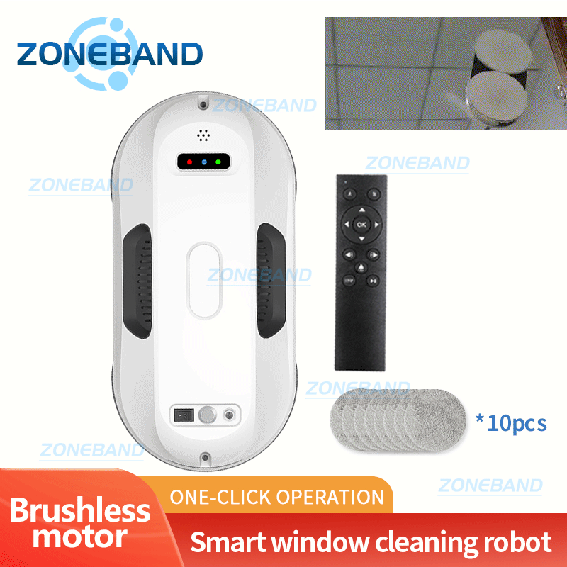 Ultra Thin Cleaning Robot Glass Washing Brush Wiper Smart Magnetic Robotic Window Cleaner Vacuum Electric Cleaner Remote Control
