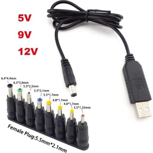 USB to DC Power Cable Universal USB to DC Jack Charging Cable Power Cord Plug Connector Adapter for Router Mini Fan Speaker