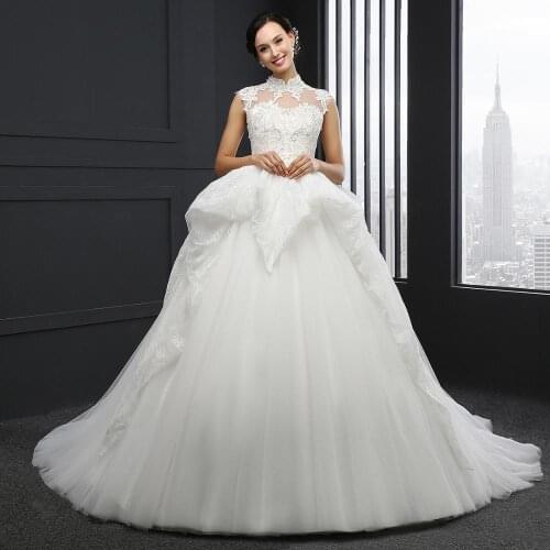 SL040 real price vestidos de novia corte princesa apliques para laços robe de princesse robe de mariee boheme dresses for women