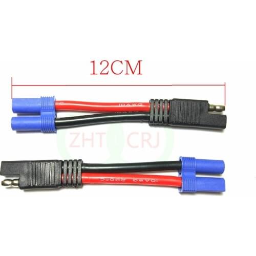 10PCS EC5 Female to SAE Power Automotive Cable 10AWG 12cm Soft silicone Cable